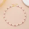Pulsera y Collar con Perlas Imitación Diamante Swarovski Rosas para Mujer, Estilo Versátil de Nicho de Lujo Ligero con un Toque de Alta Gama