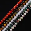 Jingdian Jewelry Ágata Natural Cuentas Sueltas Ágata Roja Cuentas Redondas DIY Accesorios de Joyería Semiterminados Venta al por Mayor