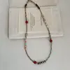 Versátil para o Dia a Dia Pedra Natural Pedra Olho de Tigre Colar de Contas Feminino Luxo Leve Retro Elegante Elegante Moda Colar Corrente da Clavícula