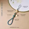 Cordón para Teléfono Móvil Estilo Chino Tejido a Mano Carbón Bodhi Garra de Gato Tostada Gato de la Suerte Cadena Corta Anti-Caída Colgante para Teléfono Móvil