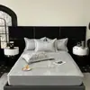 Lujo Ligero Jacquard Carbón Hielo 900D Sábanas Colchonetas Suaves Refrigeradas Clase Amigable con la Piel Transpirable Lavables a Máquina Colchoneta de Seda de Hielo para Dormir Desnudo