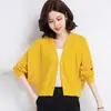 Xale Simples Estilo Coreano Primavera e Outono Cor Lisa Cardigã Tricotado Estilo Ocidental Top Manga Morcego Suéter Larga Casaco para Mulheres