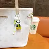 Cadena Creativa Nueva de Bambú Panda con Cuentas para Llavero de Teléfono Colgante Lindo para Bolso Accesorio para Funda de Teléfono Pequeño Regalo