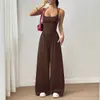 2026 Nuevo Conjunto de Moda Casual para Mujer de Primavera y Verano Transfronterizo Europeo y Americano de Amazon con Tirantes, Mono Holgado de Pierna Ancha