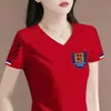 Comercio exterior transfronterizo manga corta mujer estampado moda versátil corte ajustado talla extra ropa de mujer para madres