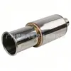 Ponteira de Escape de Pequeno Deslocamento, Tubo de Escape de Aço Inoxidável com Revestimento Azul de 51mm de Diâmetro, Escape Reto de 114mm com Saída de Borda Enrolada