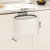 Lixeira para Cozinha Doméstica, Sem Dobrar, Tampa Deslizante Montada na Parede, Grande com Tampa, Cesto para Papel Higiênico de Banheiro
