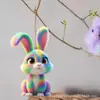 Producto Nuevo de Pascua Transfronterizo Figura Plana Acrílica Conejo Lindo Adorno para Colgar en el Coche Decoración de Navidad Acción de Gracias