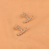 Pendientes de Aguja de Plata S925, Mismo Estilo que el Príncipe Wen, Uso Bidireccional, Colgantes Traseros, Pendientes de Botón Pequeños Redondos con Forma de Grano y Forma de Abanico para Mujer 584