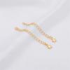 Cadena extendida de oro de 14/18 quilates con baño de cobre, pulsera, collar, cadena en espiral ajustable, cadena de cola extendida DIY