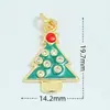 Venta directa del fabricante: Caja de regalo de Navidad de 18 quilates con microincrustaciones de cobre, accesorios de colgante con goteo de aceite, accesorios para pulsera y collar, accesorios para DIY