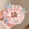 Goma para el pelo con estampado de leopardo marrón para otoño e invierno para mujer, scrunchie elegante y sofisticado para peinados de moño