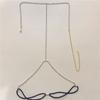 Cadena de pierna simple de pedrería de doble capa transfronteriza europea y americana Cadena sexy para el muslo para mujer oro plata moda playera fiesta regalo