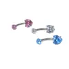 Clavo de Ombligo de Aleación de Titanio F136 de Cuatro Garras Incrustado con Circonita 5A Anillo de Ombligo en Forma de Corazón Espiral Interno Venta Directa de Fábrica Punto Mayorista