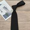 Corbata de Color Sólido para Mujer, Verde Militar, Caqui, Marrón, Azul, Gris, Dorado, Retro, Estilo Preppy, Genial y Moderna, Estilo Nudo a Mano para Estudiantes