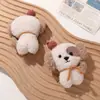 Bufanda Sombrero de Peluche Suave y Lindo Perro Colgante DIY Hecho a Mano Llavero Accesorios de Decoración para Bolsos