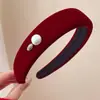 Faixa de Lã Vermelha de Pônei para Ano Novo, com Aba Larga para Mulheres, Acessório de Cabelo de Alta Qualidade e Elegante, Faixa com Coroa Alta para Lavar o Rosto