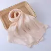 Chal para Vestido de Noche Pañuelo para la Cabeza Chifón Transparente Mujer Elegante Suave Sedoso Brillante Boda Novia Bufanda Velo Cubre