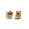 Acessórios de Joias de Aço Inoxidável com Contas Pingente de Flor com Diamante Banhado a 18K Acessórios de Contas Espaçadoras Joias para Pulseira DIY