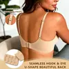 Ropa interior sexy sin costuras con estampado de leopardo, talla europea y americana, sujetador push-up inalámbrico fino, sujetador de talla grande para cruzar la frontera con cierre en la espalda