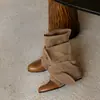 Botas de vaquero occidentales vintage estilo coreano talla grande, colección otoño e invierno 2026, botas de media caña con cordones y lazo, punta redonda, botas cortas adelgazantes
