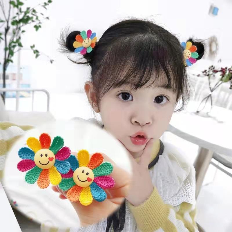 七彩向日葵发夹发圈