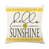 2026 Nuevo Estilo Funda de Almohada Fresca de Margarita Lino Estampado Hogar de Vacaciones Sala de Estar Cojín de Sofá Funda de Cojín