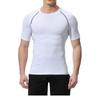 Roupas Esportivas Masculinas de Manga Longa Justas de Secagem Rápida para Corrida Treinamento Roupas Base de Alta Elasticidade Roupa de Fitness de Manga Meia para Corrida Matinal Masculina