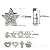 DIY Aleación Superficie Diamantada Diámetro de Agujero 10mm Accesorios de Joyería