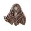 Cachemira Otoño/Invierno 2026 Nuevo para Mujer de Gama Alta Color Sólido Trenzado Protector de Cuello Cálido Moda Tejido Pesado Bufanda Larga