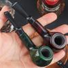 Cachimbo de Madeira Maciça Antigo Reto Seco 9mm para Chaminé Portátil Feito à Mão Removível Fácil de Limpar Conjunto de Fumar para Homens