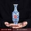 Jarrón de cerámica de Jingdezhen jarrón mini de porcelana azul y blanca antigua arreglo floral acuático creativo estante antiguo decoración de jarrón