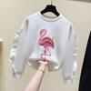 Suéter para niños para mujer primavera y otoño bordado holgado con volantes top para niñas elegante moda de otoño e invierno camisa base chaqueta
