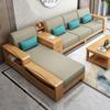 Combinación de sofá de madera maciza estilo chino moderno sala de estar hogar B & B apartamento pequeño económico almacenamiento muebles venta directa de fábrica
