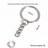 Chaveiro Transfronteiriço Corrente de Quatro Seções Argola de Chave Galvanizada Chaveiro Brinquedo Corrente para Pendurar Chave de Carro Fabricante Atacado Pelúcia