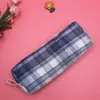 Estilo Coreano Estilo ins Corazón de Niña jk Chica Estuche de Lápices Cuadros Sal Marina Bolso de Almacenamiento Simple Vintage Bolso de Papelería Monedero
