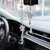 Pingente para Retrovisor de Carro, Pingente de Cristal Cerâmico, Pingente Decorativo de Strass, Ornamento de Cristal para Pendurar no Interior do Carro
