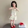 Vestido Chaleco de Verano Colorido con Lunares para Bebé Niña 2026 Nuevo Estilo de Verano Dulce Vestido de Princesa con Encaje para Niña Pequeña