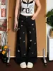 Ropa de mujer talla grande estilo coreano perezoso bordado de cachorro lindo jeans para mujer novedad de principios de otoño pantalones de pierna ancha de nicho