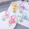 Llavero de Flor Transparente de Colores Adornos Pequeños DIY Accesorios Lindos Llavero de Cuentas de Moda Colgante Venta al por Mayor