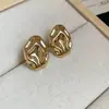 Brincos Europeus e Americanos de Agulha de Prata com Círculos Dourados Irregulares Brincos de Tarraxa Minimalistas Exagerados Retrô Brincos Simples de Moda com Temperamento