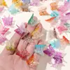 Pinza de agarre pequeña de mariposa de Amazon transfronteriza Accesorios para el cabello de niña Pinza de garra Liu Haifa degradado macarrón Pinza para coleta de cabello