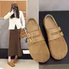 Zapatos Birkenstock Retro de Gamuza con Punta Dividida para Mujer 2026 Otoño Nuevos Planos Versátiles Casuales Mary Janes Zapatos Individuales Zapatos de Mujer