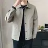 Chaqueta Nueva Estilo Británico Transfronteriza 2024 Chaqueta de Hombre Chaqueta de Solapa Primavera y Otoño Juvenil Versátil Casual Yipi Atractivo Ropa de Hombre