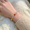 Nuevo Pulsera de Perlas Naturales Rosa Chino Pulsera de Lujo Ligero Nicho de Alta Gama para Mujer Temperamento Retro Versátil Joyería para Mano