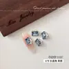 Caramelo de roca súper brillante sin base pedrería apilada accesorios de arte de uñas cristal pequeño facetado múltiple K9 producto terminado de arte de uñas de ángulo recto largo