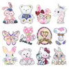 Guatemala Ropa Accesorios Etiqueta Bordada Personalizada Cuentas Lentejuelas Chenilla Patrón de Dibujos Animados Parche de Tela