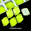 Bordes Irregulares Fluorescentes Neón Cosidos con Piedras de Strás, Piedras Multilaterales Cosidas a Mano, Accesorios para Ropa DIY y Vestidos de Novia