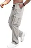 Tendencia de moda transfronteriza, deportivos, multibolsillos, con cordón, casual, de pierna recta, estilo workwear, pantalones largos para hombre, disponibles para venta al por mayor en pedidos de una sola pieza