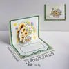 Navidad ins negocio tulipán regalo de cumpleaños tarjeta de felicitación linda creativa tarjeta 3D tarjeta de bendición de pastel